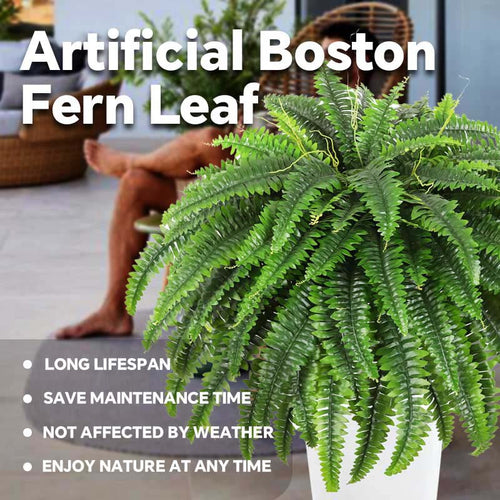 🌿UV Resistant Lifelike Artificial Boston Fern– Stay Green All Year!