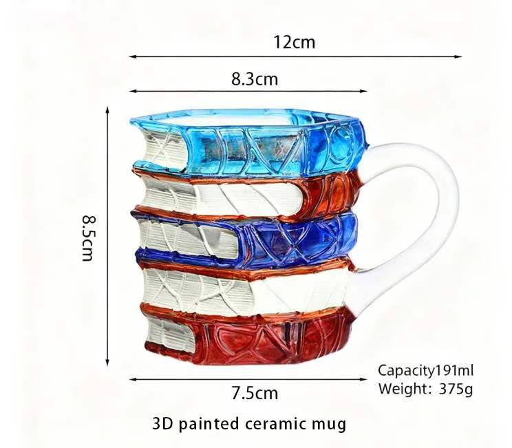 Ceramic Innovative 3D painted ceramic mug