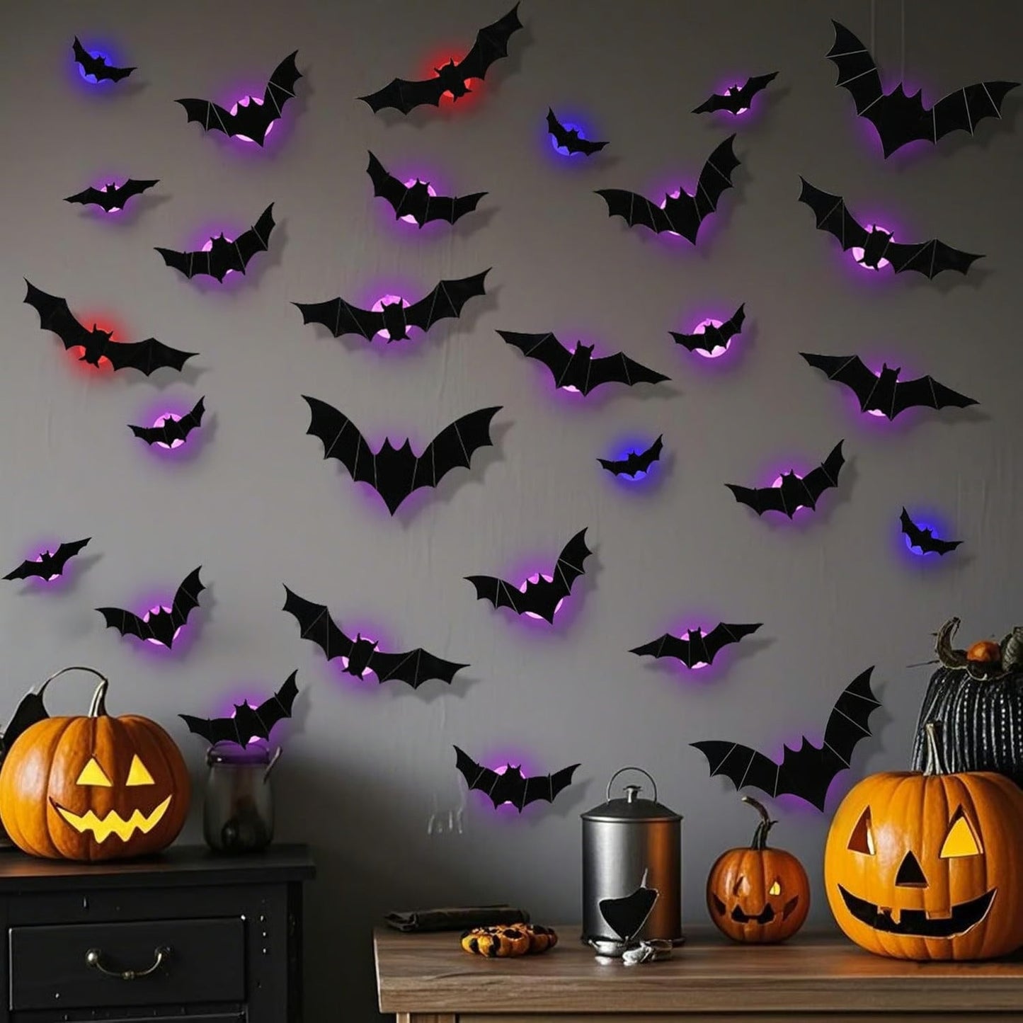 🦇 Don't Settle for Lame Decor! 🦇 Professionally Scare Trick-or-Treaters with Our Motion-Activated LED Bats! 🌧️✨ Limited Stock – Buy Now!(副本)