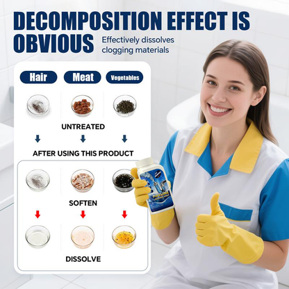 SKAVIX Powerful Pipe Dredging Agent for Kitchen and Toilet Pipelines - Dissolves 200+ Blockages and Kills 99% of Bacteria