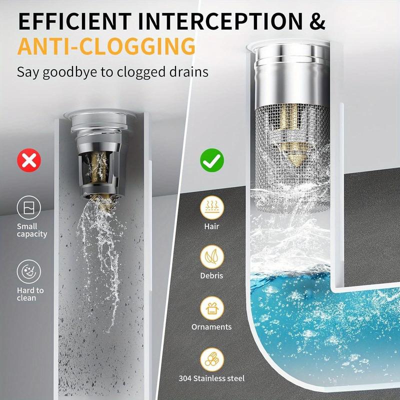 ❄️Winter Sale: Bathroom Sink  Universal Pop Up Sink Drain Filter